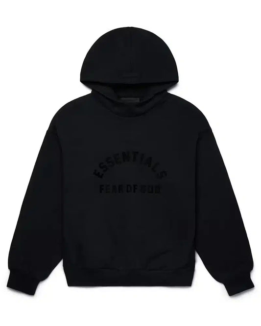 FearofGodEssentialsArchLogoHoodieJetBlack.webp