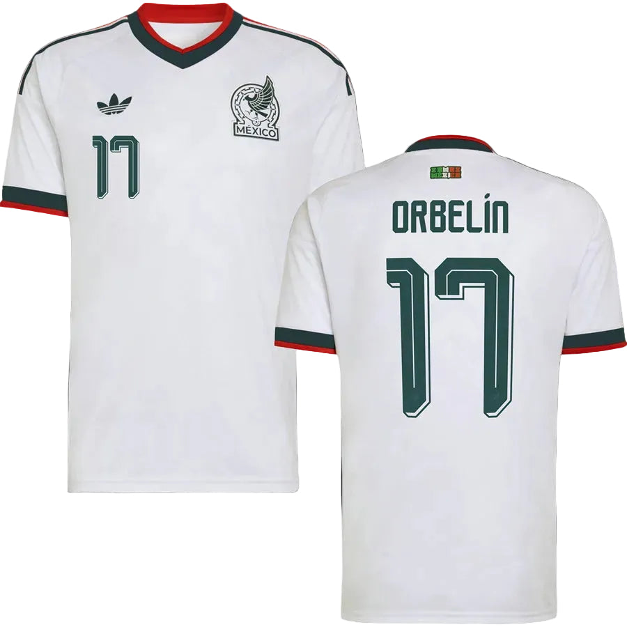Orbelín Pineda Mexico Away Jersey World Cup 2026 - White