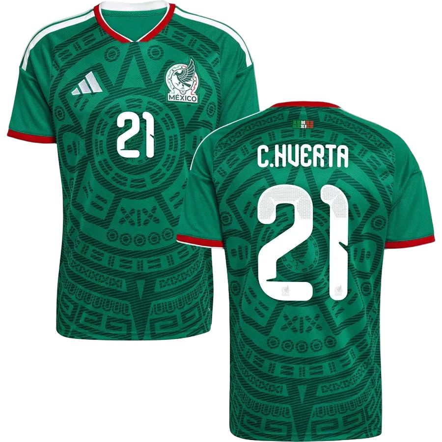 César Huerta Mexico Home Jersey World Cup 2026 - Green