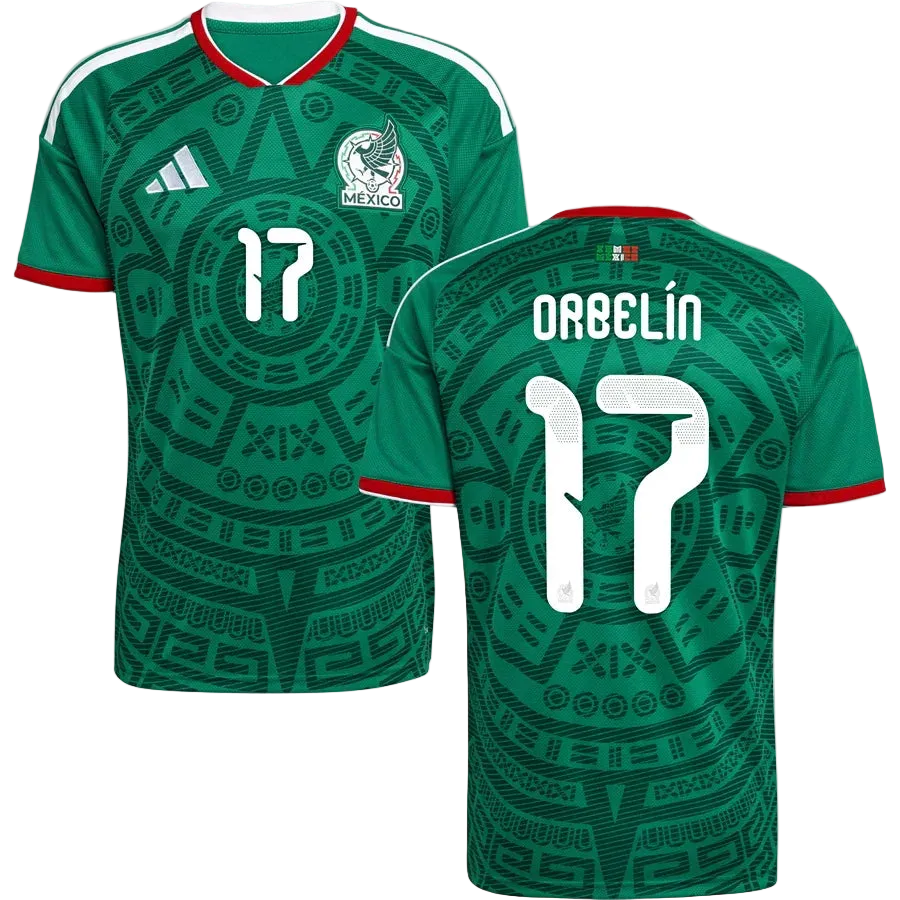 Orbelín Pineda Mexico Home Jersey World Cup 2026 - Green