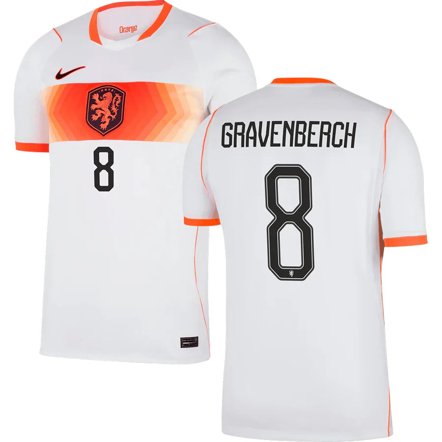 Ryan Gravenberch Netherlands Away Jersey 2026 - White