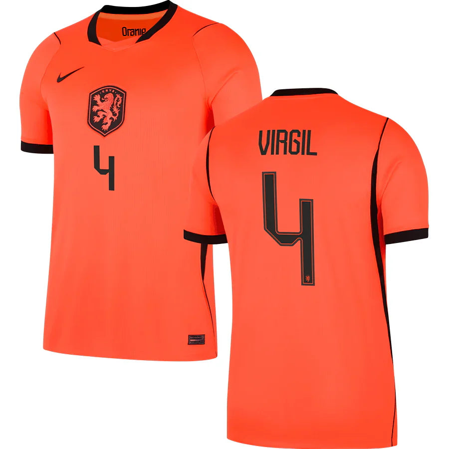 virgil van dijk Netherlands Home Jersey 2026 - Orange
