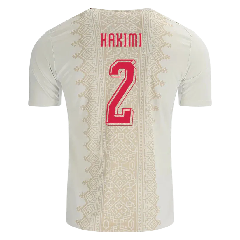 Achraf Hakimi Morocco Away Jersey World Cup 2026 - White