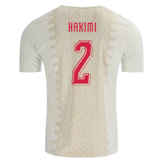 Achraf Hakimi Morocco Away Jersey World Cup 2026 - White
