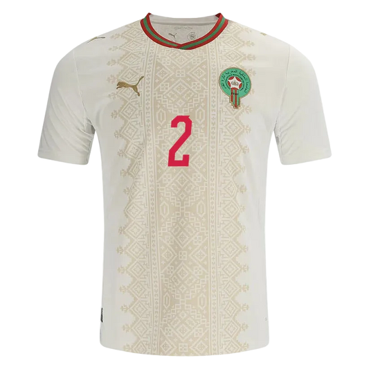 Achraf Hakimi Morocco Away Jersey World Cup 2026 - White