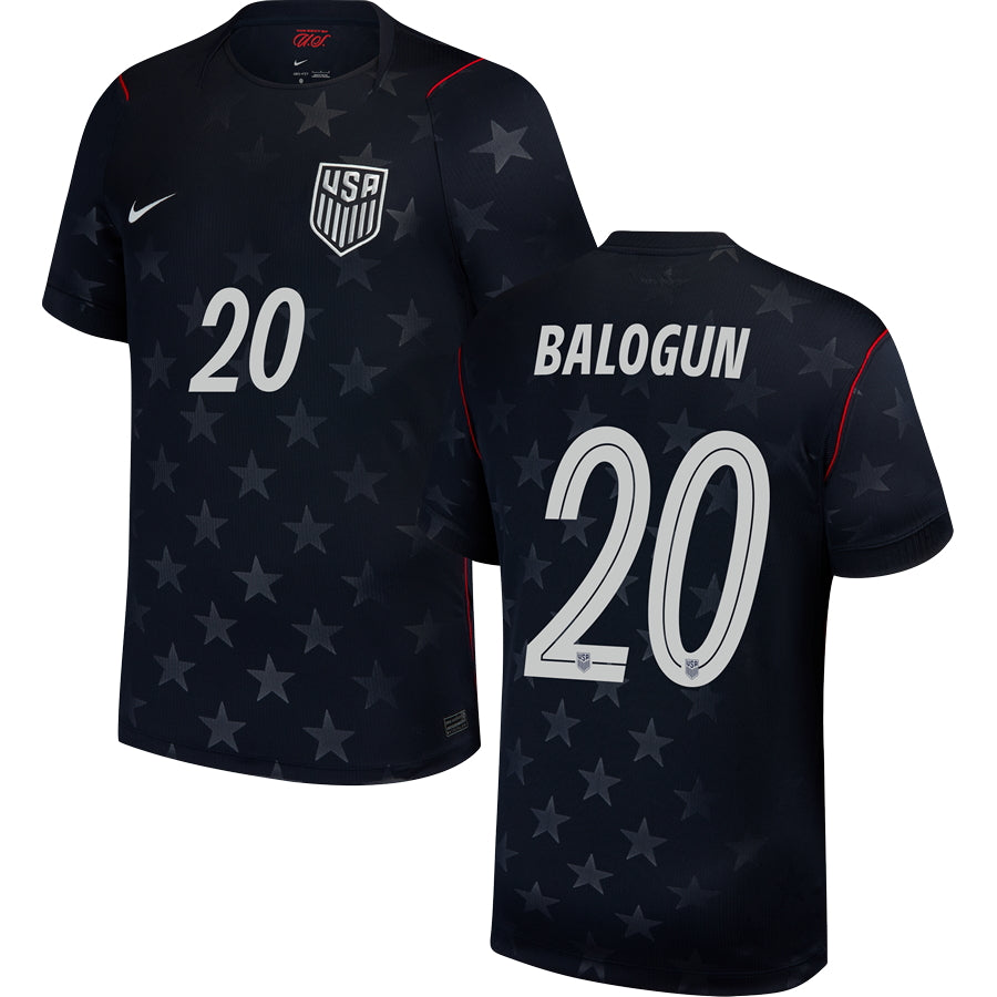 Folarin Balogun USMNT 2026 Away Jersey - Black