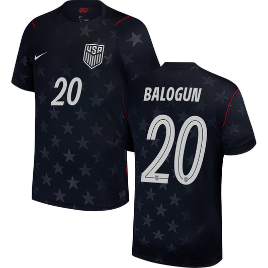 Folarin Balogun USMNT 2026 Away Jersey - Black