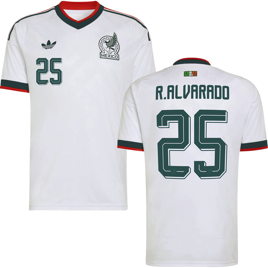 Roberto Alvarado  Mexico Away Jersey World Cup 2026 - White
