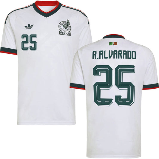 Roberto Alvarado  Mexico Away Jersey World Cup 2026 - White
