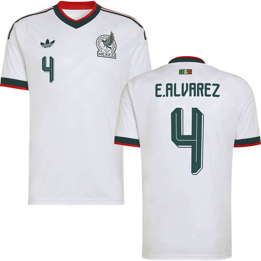 Edson Álvarez  Mexico Away Jersey World Cup 2026 - White