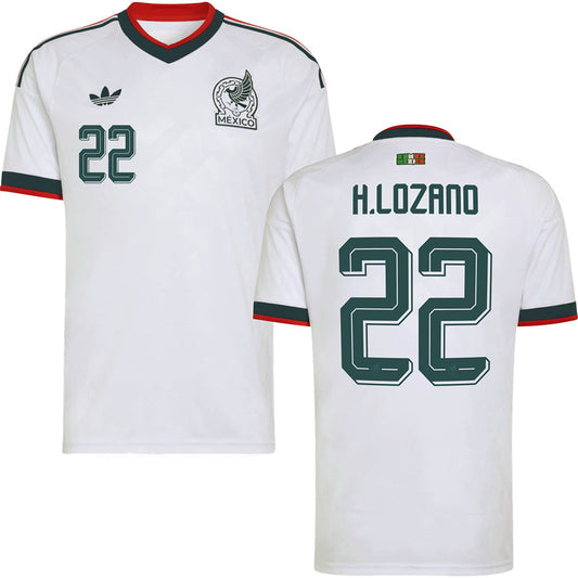 Hirving Lozano Mexico Away Jersey World Cup 2026 - White
