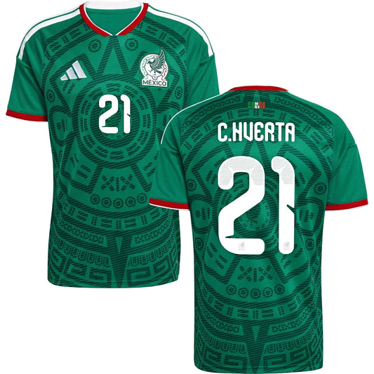 César Huerta Mexico Home Jersey World Cup 2026 - Green