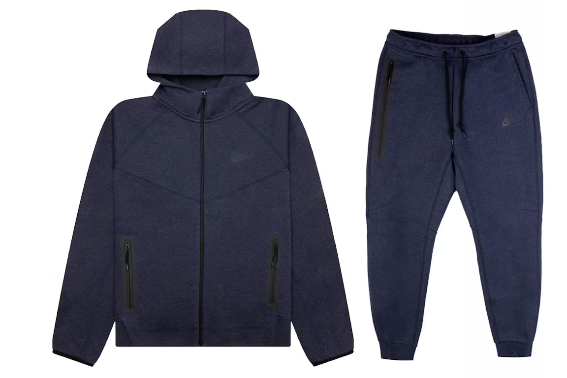 Nike Tech Fleece Hoodie & Joggers Set Full-Zip - Obsidian Black