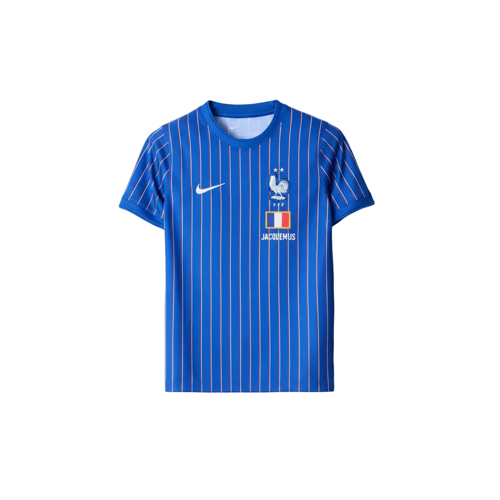 Nike x Jacquemus x France Pre Match Jersey Blue Stripe