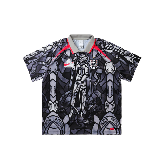 Palace x Nike England Dri-FIT Football Jersey Pewter Grey/Bright Crimson