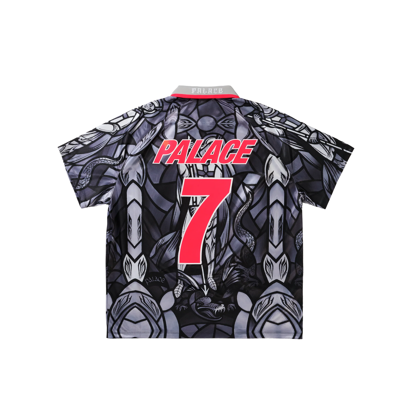 Palace x Nike England Dri-FIT Football Jersey Pewter Grey/Bright Crimson