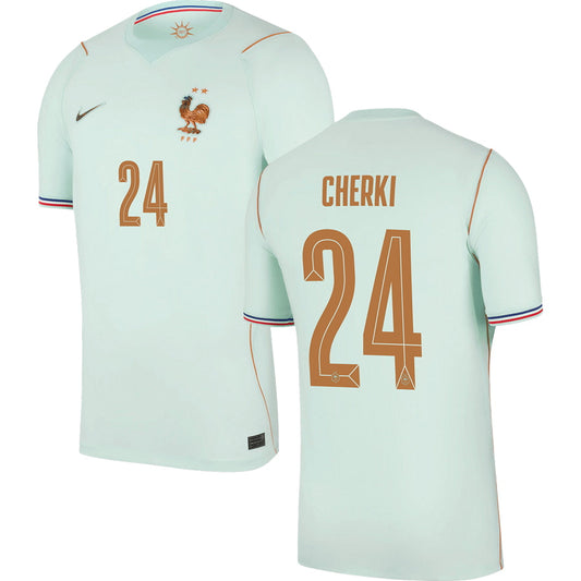 Rayan Cherki France Away Soccer Jersey World Cup 2026 - Turqoise