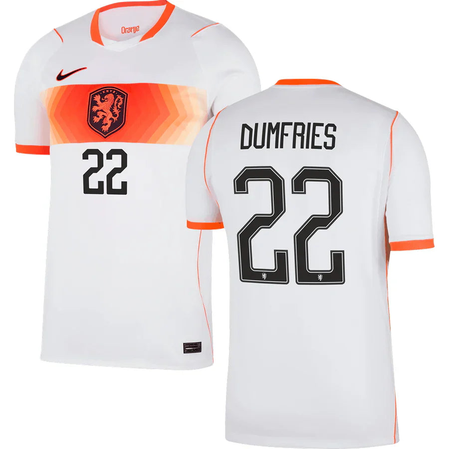Denzel Dumfries Netherlands Away Jersey 2026 - White