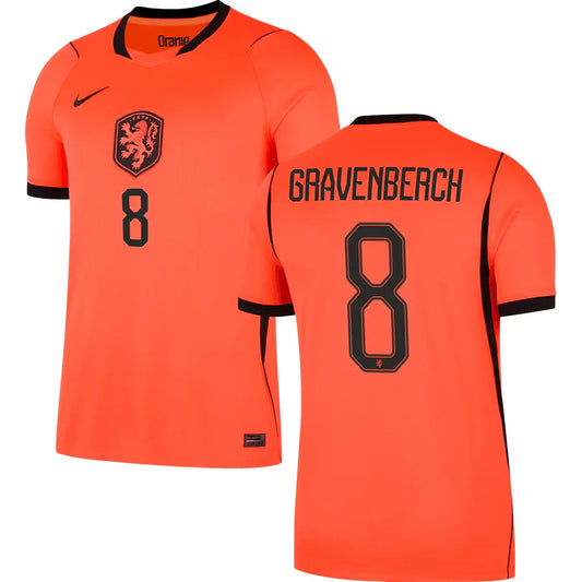Ryan Gravenberch Netherlands Home Jersey 2026 - Orange