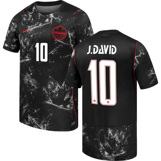 Jonathan David Canada Away Jersey World Cup 2026 - Black