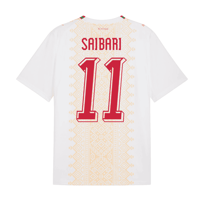 Ismael Saibari Morocco Away Jersey World Cup 2026 - White