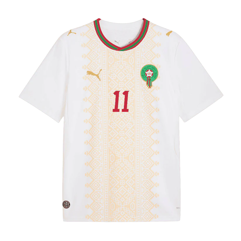 Ismael Saibari Morocco Away Jersey World Cup 2026 - White