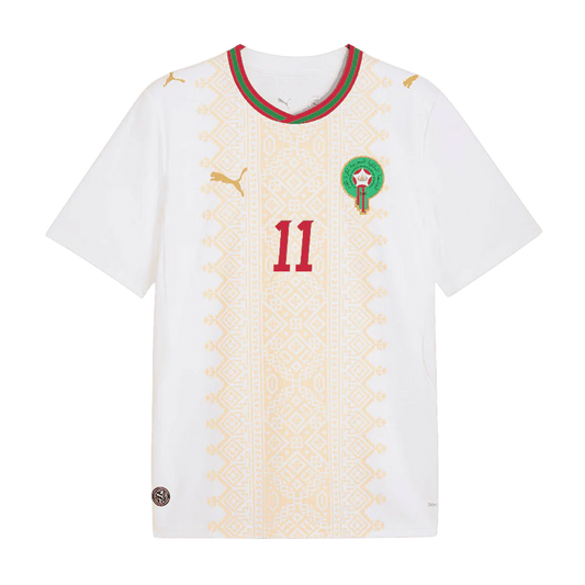 Ismael Saibari Morocco Away Jersey World Cup 2026 - White