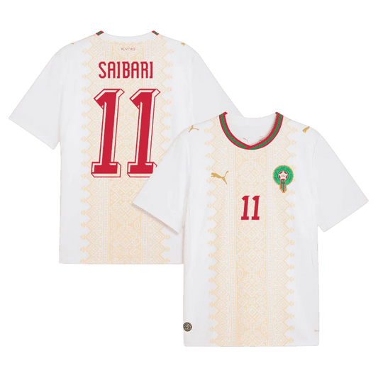 Ismael Saibari Morocco Away Jersey World Cup 2026 - White
