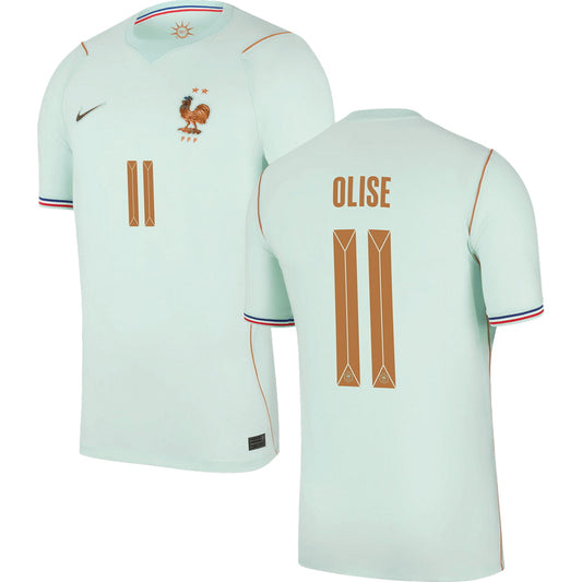 Michael Olise France Away Soccer Jersey World Cup 2026 - Turqoise