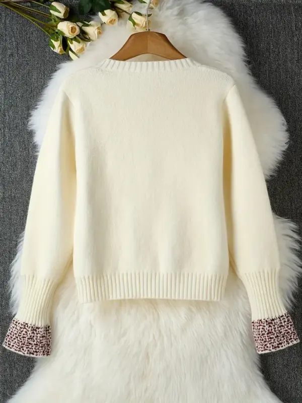 A White Sophisticated Sweater Cardigan for Women - Image 7