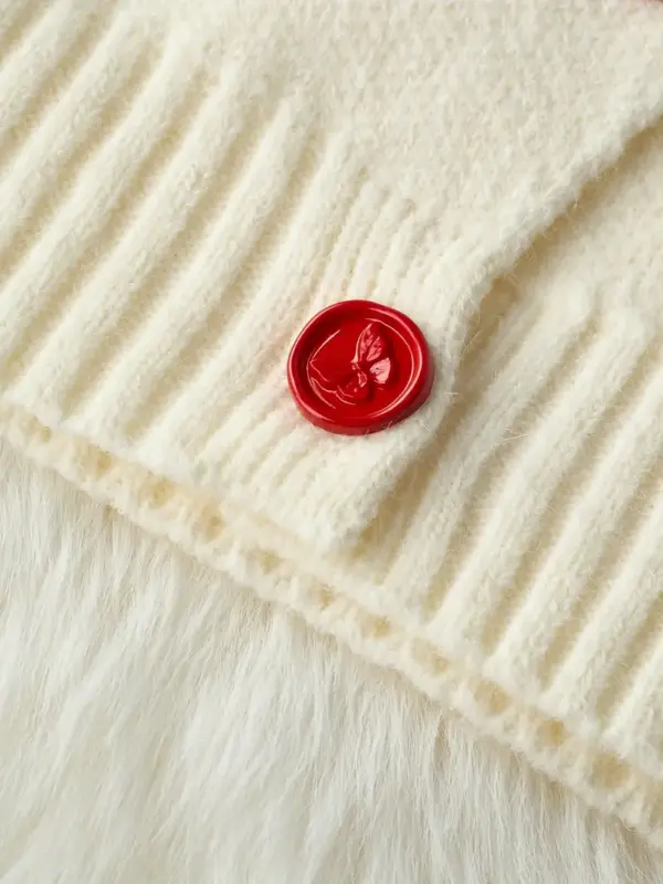 A White Sophisticated Sweater Cardigan for Women - Image 3