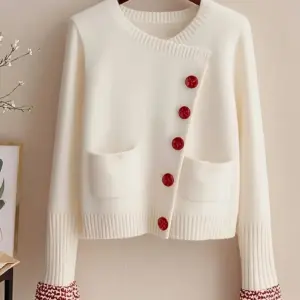 A White Sophisticated Sweater Cardigan for Women