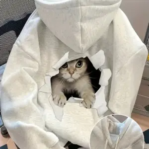 Cat Print Hoodie