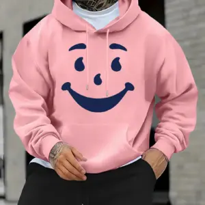 Men's Casual Geometric Print Hoodie with Wrinkle-Resistant Fabric Regular Fit