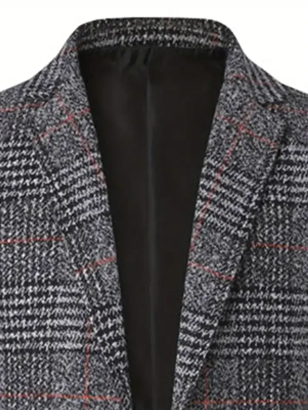 Men's Slim-Fit Lightweight Striped Single-Breasted Blazer - Image 5