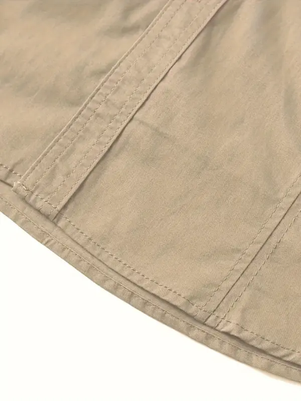 Men's Solid Long Sleeve Cargo Shirt - Image 4
