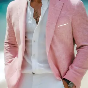 Men's Stylish Blazer with Lapel Collar