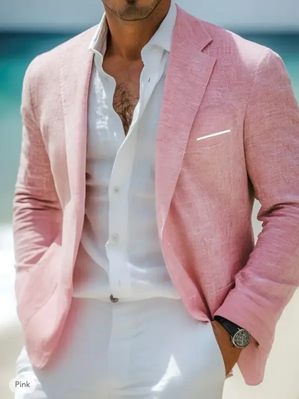 Men's Stylish Blazer with Lapel Collar