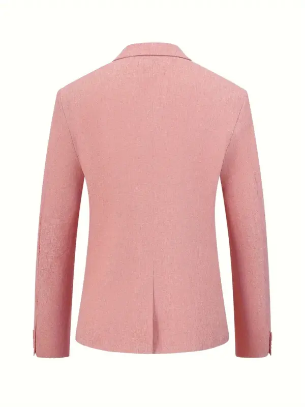 Men's Stylish Blazer with Lapel Collar - Image 3