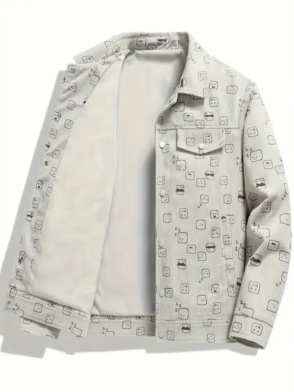 Men's Trendy Beige Jacket - Image 6